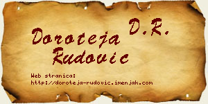 Doroteja Rudović vizit kartica